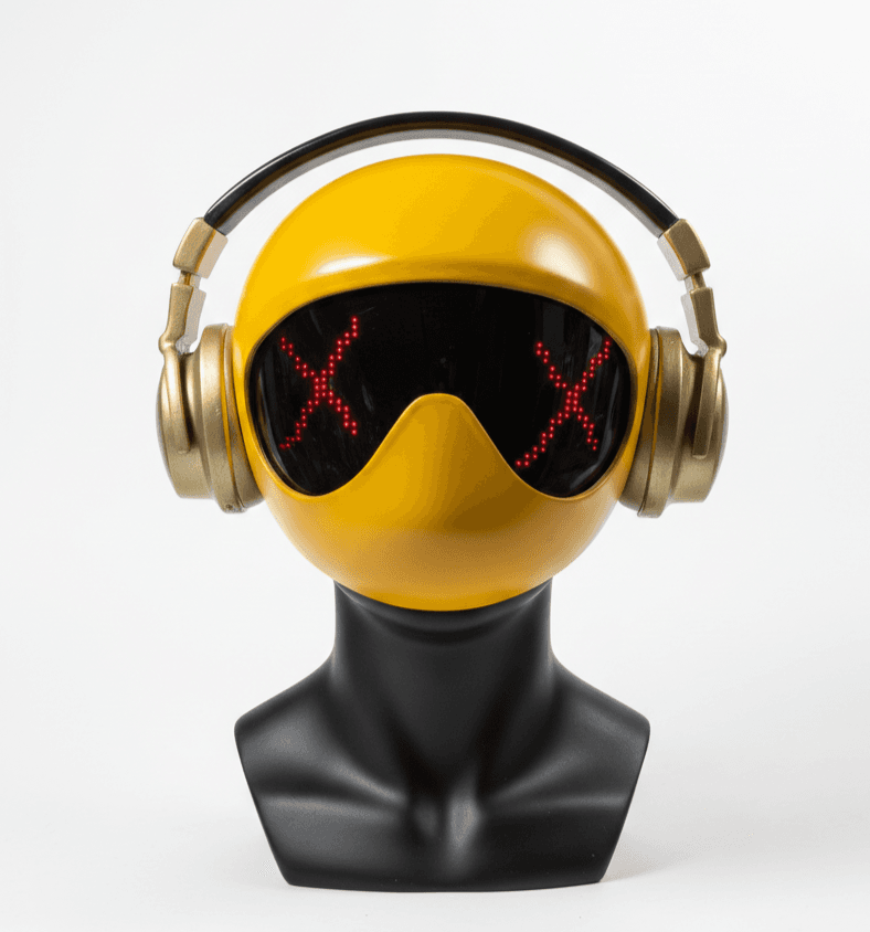 Custom LED mask — 3D printed and hand finished